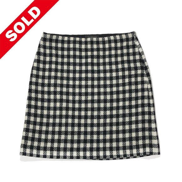 Talbots Dresses & Skirts - Talbots Womens Size 4P Black and White Checked Wool Blend Skirt
